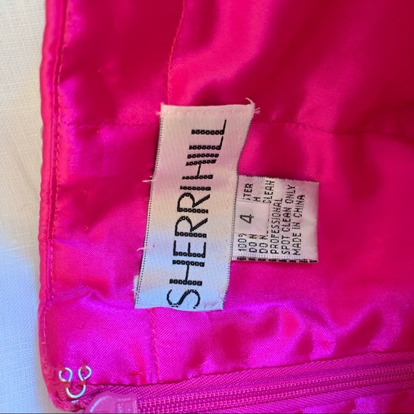 Sherri Hill Pink Long Jeweled Bodice Prom Dress - Picture 5 of 5